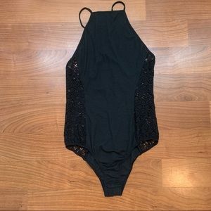 Victoria secrets black lace bodysuit